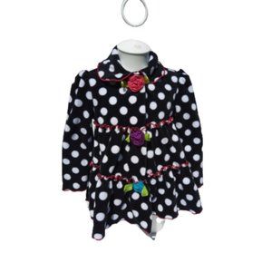 Girls Kids Headquarters Blk, Polka dot jacket 3T